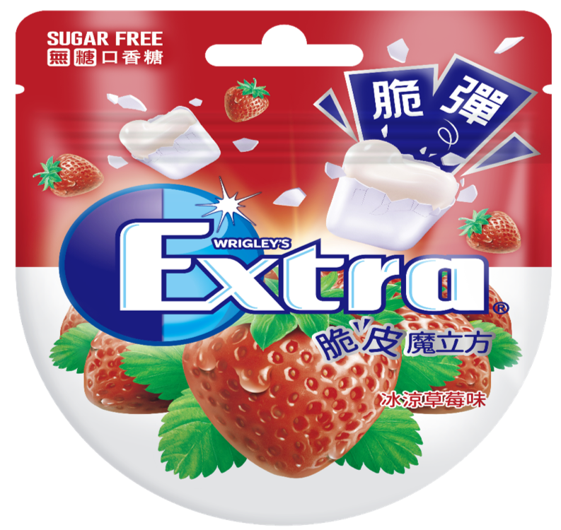 Extra 脆皮魔力方-草莓口味 28.6g 10包/盒